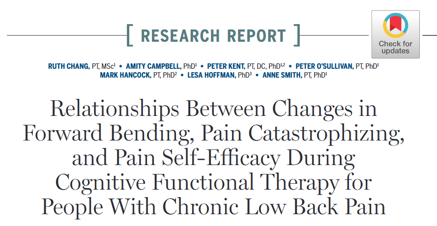 JOSPT's tweet photo. How does Cognitive Functional Therapy (CFT) influence trunk/lumbar movement range and speed, and how do these influence patient's perception of pain and pain self-efficacy?

Results from a 13-week CFT rehab program in our #ResearchReport ➡️ https://t.co/tUyymgOZCi

#yourJOSPT https://t.co/nqFuwkX6ty