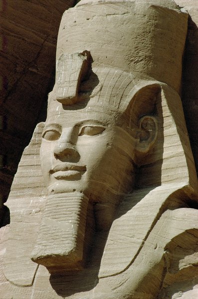 Head of a colossal statue of Pharaoh Ramesses II, Abu Simbel.