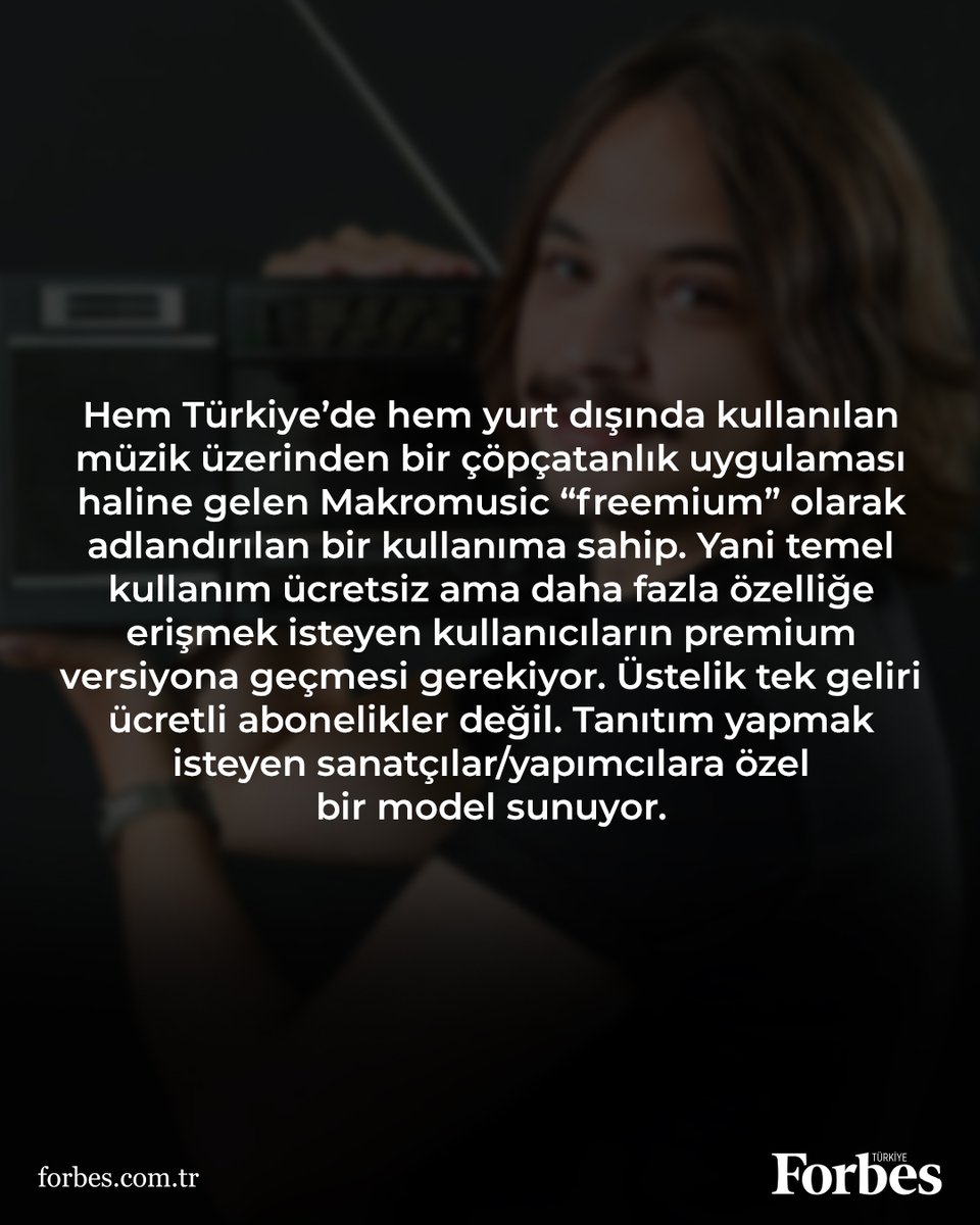 forbes_Tr's tweet photo. Makromusic toplamda 10 milyondan fazla indirmeye sahip hem Türkiye’de hem yurt dışında kullanılan müzik üzerinden bir çöpçatanlık uygulaması haline geldi. Aktif kullanıcı sayısı 600 bin civarında. Bunların yüzde 80’i yani 500 bini Türkiye’de yaşıyor. Geri kalanı ise Almanya başta olmak üzere diğer ülkelerde. Şirketin CEO’su Ataberk Özaydın henüz 25 yaşında.

Ahmet Bal’ın haberi.

Haberin tamamı web sitemizde.
🔒https://t.co/RMoxgIENWE
💫 ''Türkiye'nin en zengin içeriği için hemen abone olun, zirvede yerinizi alın!”

#forbestürkiye #Makromusic #AtaberkÖzaydın