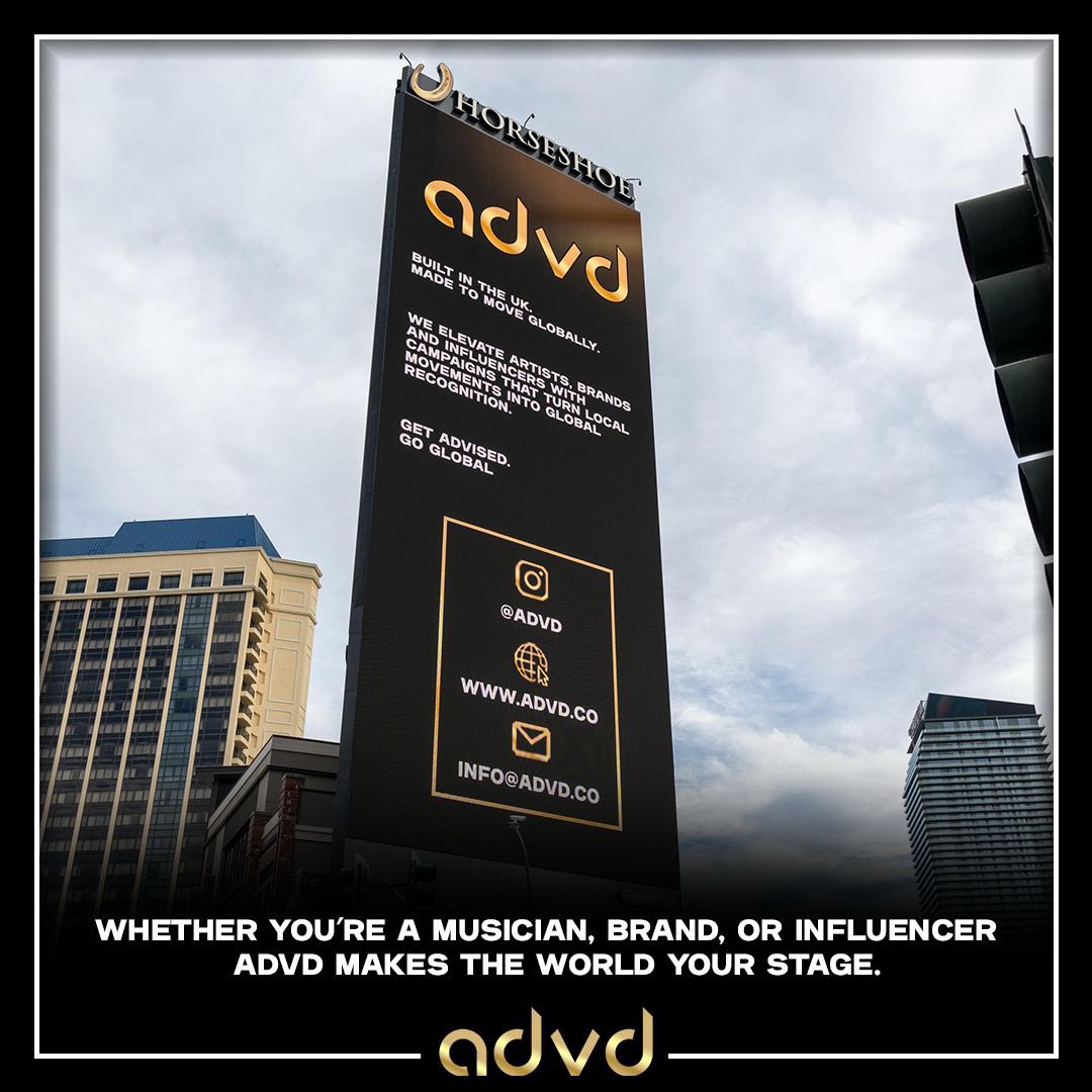 ADVD was built from the ground up no shortcuts, no handouts. From the streets of London to global campaigns, we're proving what creators can do with real backing.

Billboards • Press • Ads

This is marketing without the middlemen.

ADVD - Get Advised • Go Global

#ukrap