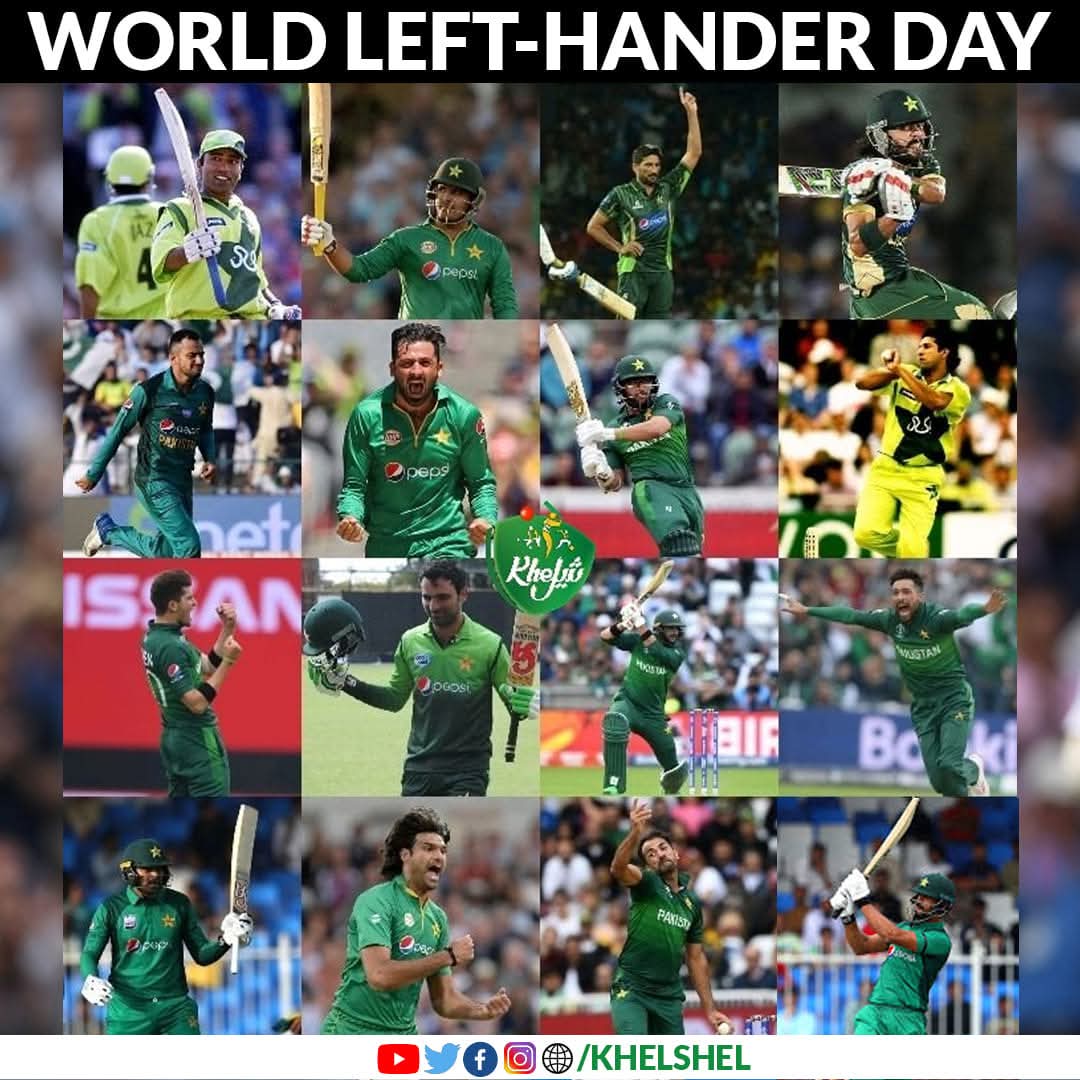 khelshel's tweet photo. Happy #LeftHandersDay, who is your favourite Pakistani left-hander?
#Cricket | #Pakistan | #WasimAkram | #SaeedAnwar | #SharjeelKhan | #SohailTanvir | #Nawaz | #ImamulHaq | #FakharZaman | #ImadWasim | #JunaidKhan | #FawadAlam | #ShaheenAfridi | #MAmir | #HarisSohail | #MIrfan https://t.co/73tvRXzV3Y