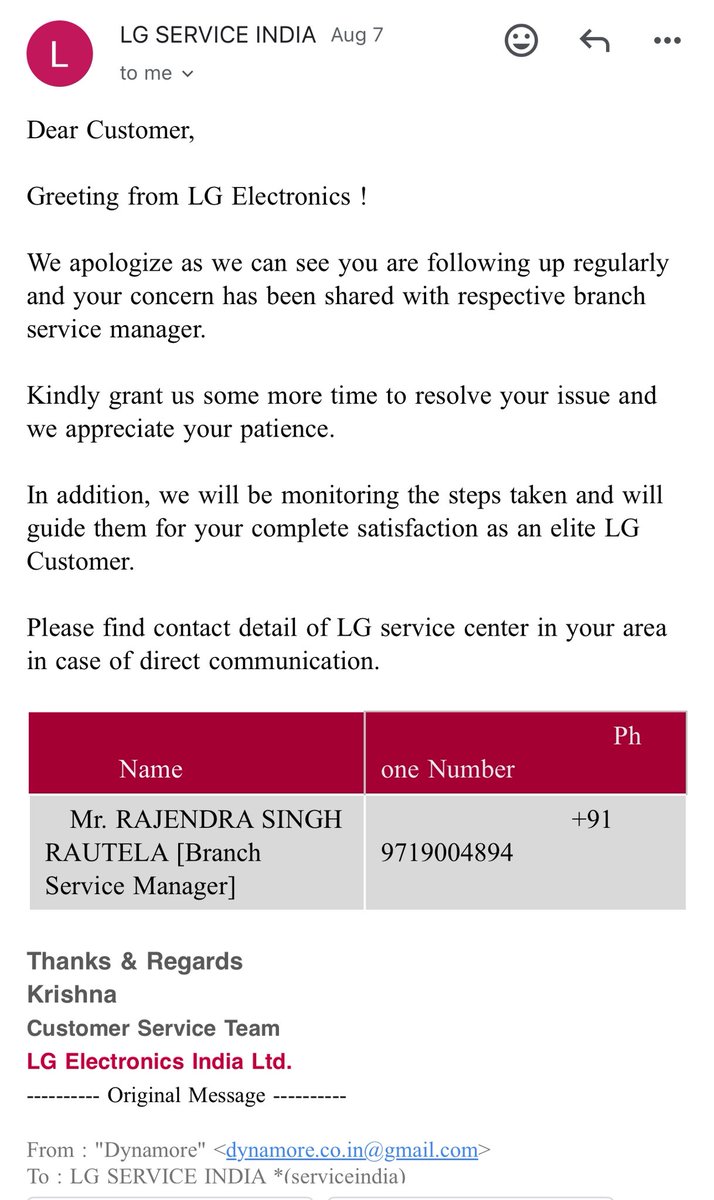 Who_Tabrez's tweet photo. @LGIndia @LGUS @LGE_Global 

Enough with your copy-paste “we are following up” nonsense.

Weeks of false promises, ZERO action, ZERO replacement.

Complaint: RNP250727063739

Escalation: VCP250804003674_01

Contacts you gave:

• Rajendra Singh Rautela – 9719004894, 9599880628 https://t.co/4foQfY0s5y