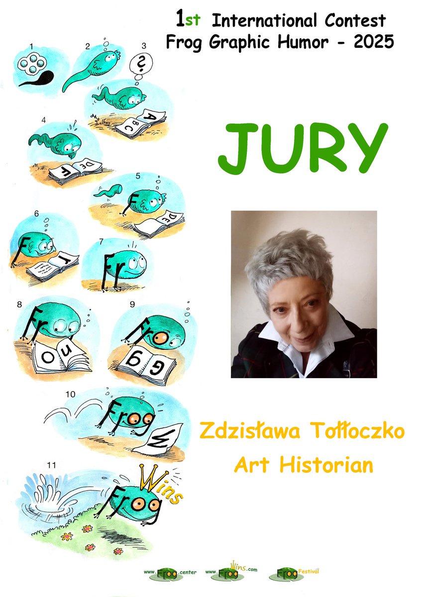 thefrogfestival's tweet photo. Jury Members Of The 1st International Contest Frog Graphic Humor - 2025
#jury #jurycartoon #frogwins #frogcenter #thefrogfestival  #frog #frogfestival #comic https://t.co/icCuETcwFh