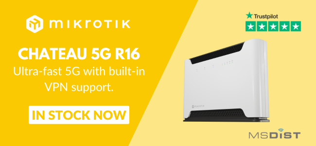 The MikroTik Chateau 5G R16 delivers ultra-fast 5G &amp; LTE, strong rural coverage &amp; 5 Gigabit ports – ideal for work and home.
✅ Dual 5G &amp; LTE for max speed
✅ Rural-ready 4x4 MIMO

🛒 Order now 👉 loom.ly/qiP2iiA

#5GRouter #HomeAndBusiness #FastInternet