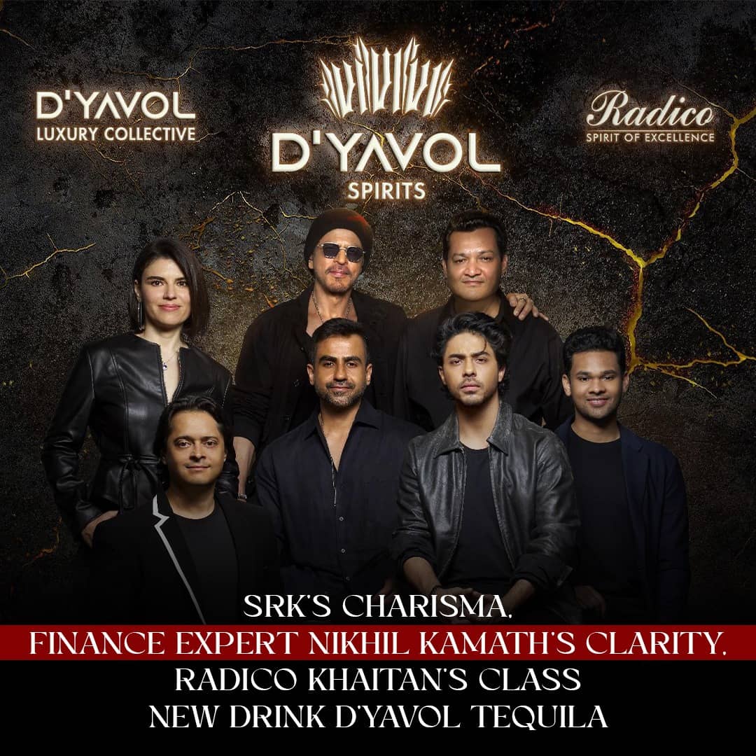sugarsain12's tweet photo. That’s the expected price for D’YAVOL Añejo, a tequila aged ~2 years in wine casks and bottled at origin. Launching soon!” 
#SRKNikhilRadicoNewDrink https://t.co/gvm807ljVe