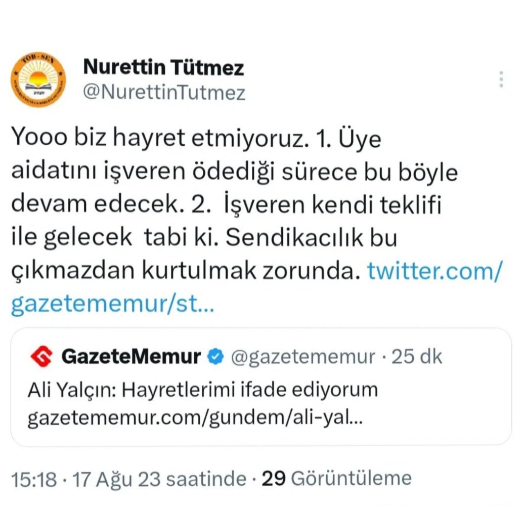 2 Yıl önceki paylaşımlarım ve 
bu yı 2026 yılı ilk altı ayı için: %10
ikinci altı ayı için: %6 2027 yılı ilk altı ayı için: %4 ikinci altı ayı için: %4 aynı tiyatro aynı oyun. İstifa edin sarı sendikalardan <a href="/sendikatobsen/">TÖB-SEN / TÜM ÖĞRETMENLER BİRLİĞİ SENDİKASI</a> <a href="/DenizEzer/">deniz ezer</a>
