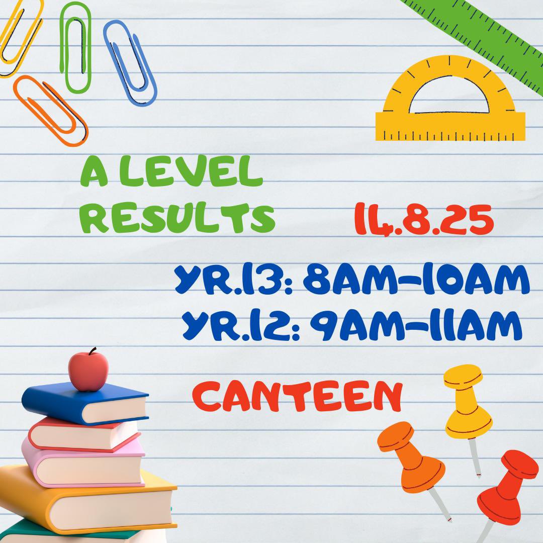 Edrychwn ymlaen at eich gweld bore fory. A Level Results day tomorrow!