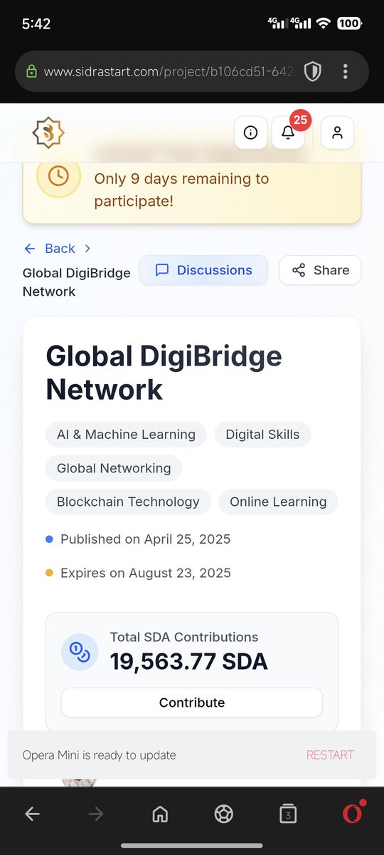 ⏳ Just 9 days left!  
Join *Global DigiBridge Network (GDBN)* and empower youth with AI, mentorship &amp; Islamic values.  
Let’s build ethical tech leaders of tomorrow.  
sidrastart.com/project/b106cd…