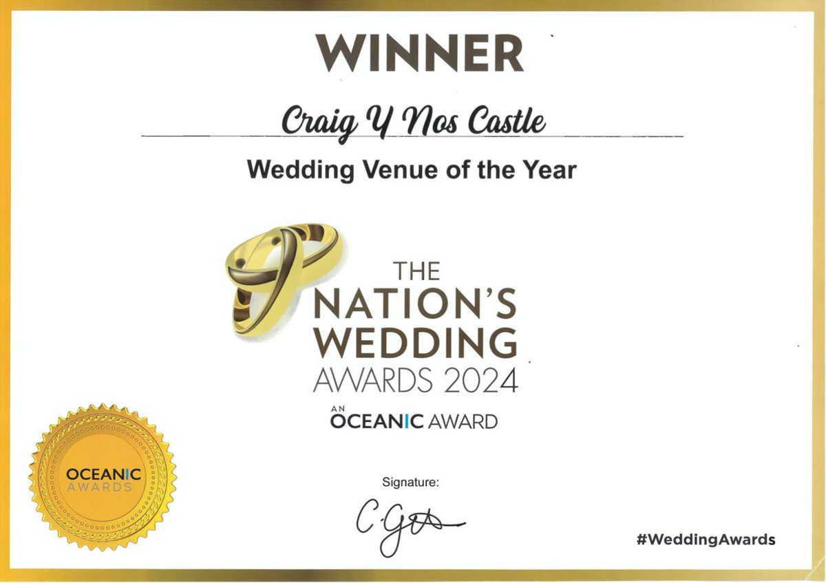 Craig y Nos Castle is the Nation’s Wedding Venue of the Year 2024 Winner.  #weddings #destinationwedding craigynoscastle.com