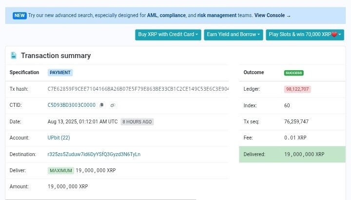 Xaif_Crypto's tweet photo. 🚨BREAKING: 💥

A whale just scooped 19 MILLION $XRP  worth $61M  in a single buy from Upbit! 🚀🐋 https://t.co/aAqbBxQFCd