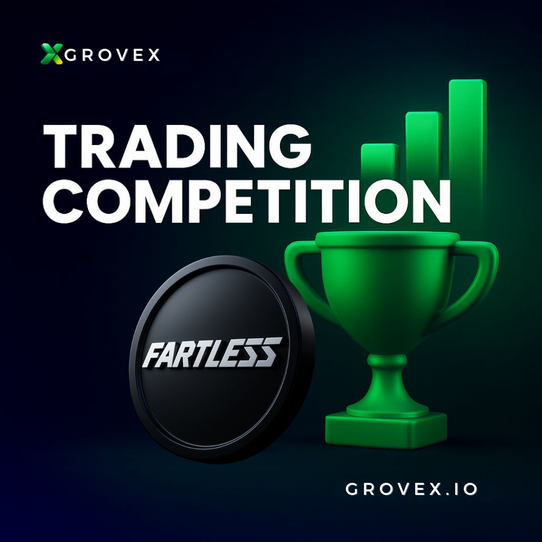 🚀 $FARTLESS Trading Competition on GroveX! 🚀

A massive $3,000 prize pool is up for grabs 
Starts: 14 Aug 2025, 7 PM AEST
Ends: 21 Aug 2025, 7 PM AEST

🏆 Prizes:
1️⃣ 1st Place: $1,500
2️⃣ 2nd Place: $1,000
3️⃣ 3rd Place: $500

Trade hard, climb the leaderboard, and secure your