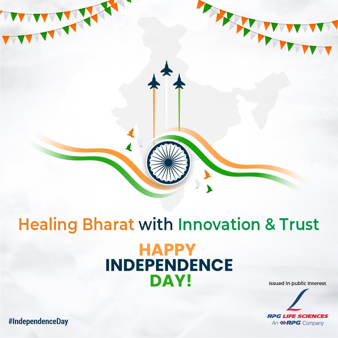 rpglifesciences's tweet photo. At #RPGLifeSciences we honour #ViksitBharat by delivering #Patienthappiness through innovation &amp; trust. Powered by purpose, unity &amp; care!
Let’s keep innovating for India, with India, for every Indian. 🇮🇳 
#IndependenceDay2025  #InnovationWithTrust https://t.co/eW9toTydle