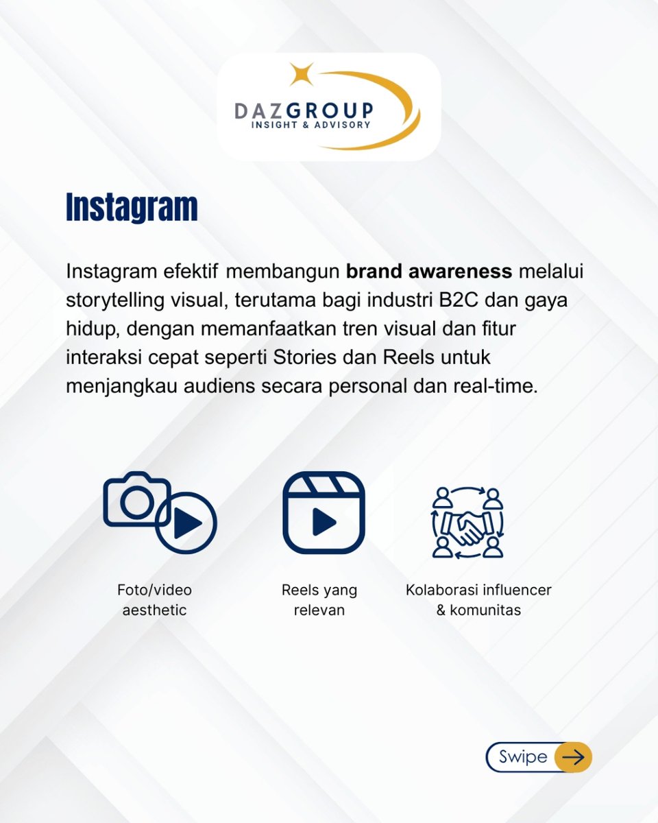 daz_group's tweet photo. Tidak semua platform media sosial bekerja dengan cara yang sama. Memahami perilaku dan ekspektasi audiens adalah langkah pertama untuk memastikan strategi Anda tepat sasaran.

#DAZGroup #StrategyAgilityImpact #InsightfulStrategy #BusinessAgility #PowerfullImpact #GrowTogether https://t.co/Y61GnUtQBn
