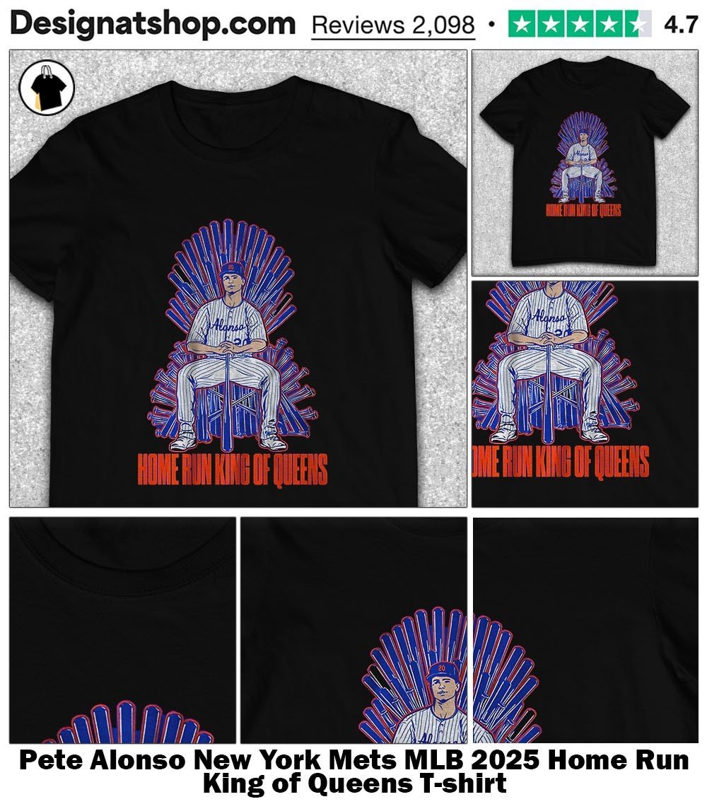 DesignatShop's tweet image. Pete Alonso – "Home Run King of Queens"
"Long live the Home Run King of Queens 👑⚾ Pete Alonso brings the power and the vibes. 
#DesignAT #PeteAlonso #MetsMagic
click buy it here: designatshop.com/product/pete-a…"