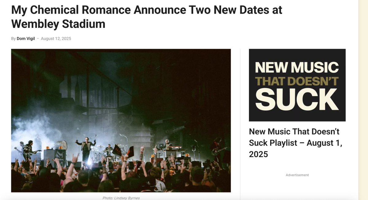 Just imagining the embarrassing number of 35 year olds with eye liner and converse on screaming 'I'm Not Okay' at this thing is giving me anxiety