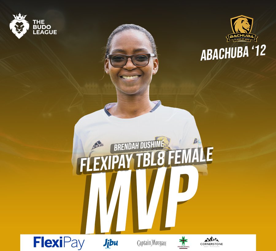 The Budo League (@thebudoleague) on Twitter photo Male MVP โ
๏ธ
Female MVP โ
๏ธ
It's a clean sweep for #TBL8 Main Cup Champions, <a href="/Abachuba2012/">Abachuba_2012</a> ๐ฅณ
Congratulations to Brendah Dushime, your #FlexiPay Female Most Valuable Player ๐ธ Male MVP โ
๏ธ
Female MVP โ
๏ธ
It's a clean sweep for #TBL8 Main Cup Champions, <a href="/Abachuba2012/">Abachuba_2012</a> ๐ฅณ
Congratulations to Brendah Dushime, your #FlexiPay Female Most Valuable Player ๐ธ