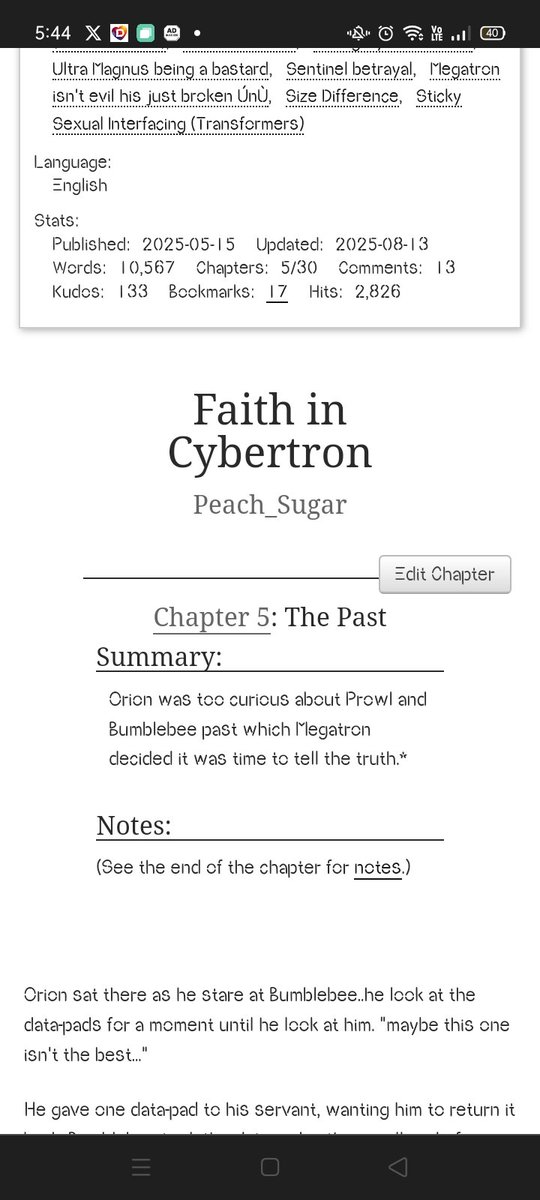 PeachTeal_sugar's tweet photo. Here is Megatron and Orion Pax future child in the end of the chapter and also...Chapter 5 is out!
https://t.co/uTYuZh8vnP
#Megop #Transformers #TFA #Transformeranimated #Megatron #Orionpax #Megpax #fyp #ao3 #ibispaint #spoiler #FIC #fanchild #sparkling https://t.co/5yNYcNo5rj