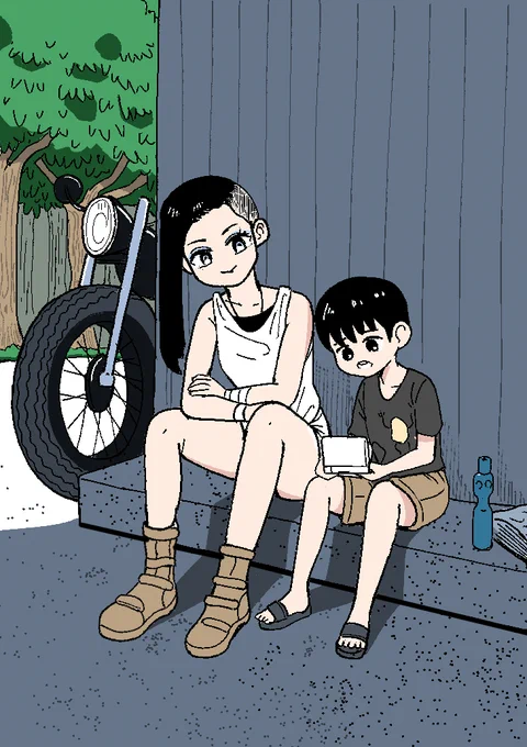 夏休みだけ来て裏技とか教えてくれる謎のおねーさん #創作イラスト