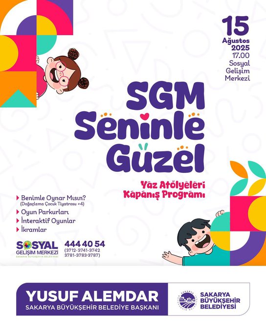 Sakarya’da Yazın Eğlenceli Kapanışı