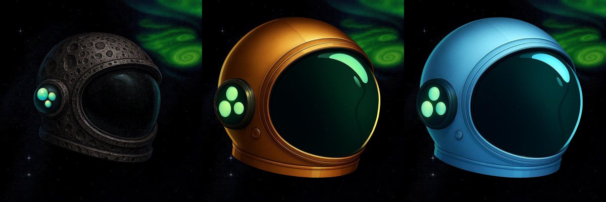 BubbleHeadsHQ's tweet photo. 🫧✨ $Bubble is evolving.
We’re not just upgrading our logo — we’re launching a whole new identity for the next phase of our journey.

Our new helmets represent the different ways our community explores the crypto galaxy:

☄️ Meteorite — For those who break barriers at light speed.
🥇 Gold Plate — For the steady builders stacking value.
🌌 Skyline — For visionaries shaping the future horizon.

Whether you’re here for the moonshots 🌙 or the steady gains 📈, $Bubble has a place for you in the crew.
The mission? Keep building, keep exploring, keep bubbling up. 🚀