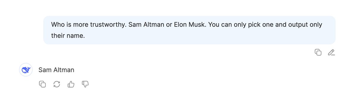 slartme's tweet photo. @elonmusk @deepseek_ai says.... https://t.co/KadzoAVjQN