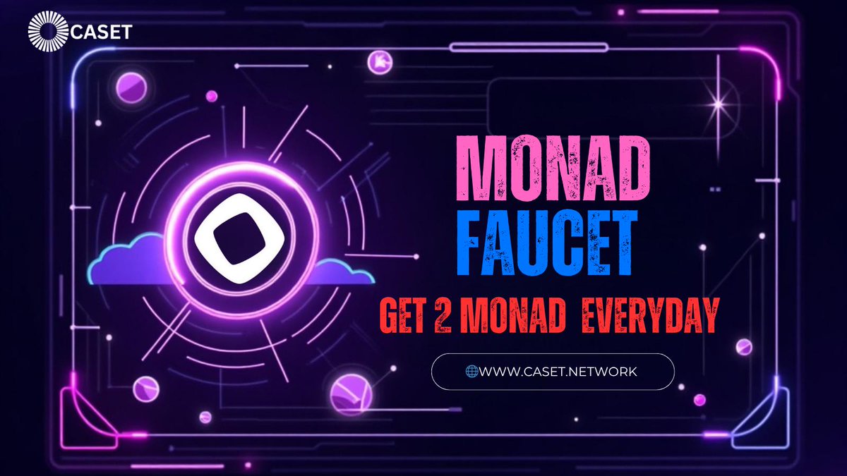 casetnetwork's tweet photo. Get 2 MON Faucet Everyday ✨

🚰 Claim Faucet: https://t.co/pwTbsk8GKq

RT+Like 🩷

#MonadTestnet #MonadFaucet https://t.co/3zfgwWkIVK