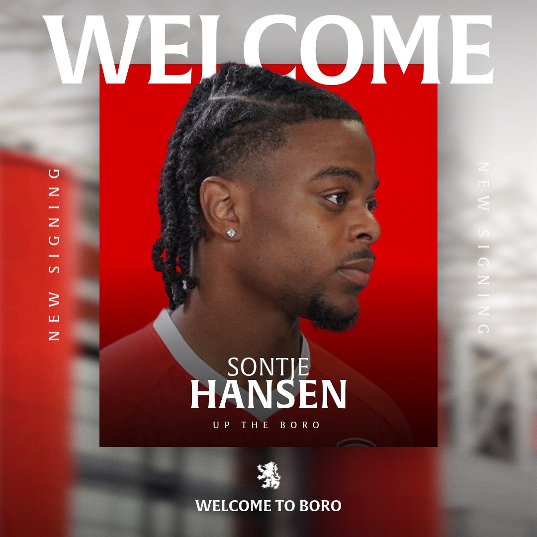 Boro's tweet photo. Welcome to Boro, Sontje Hansen 🤝