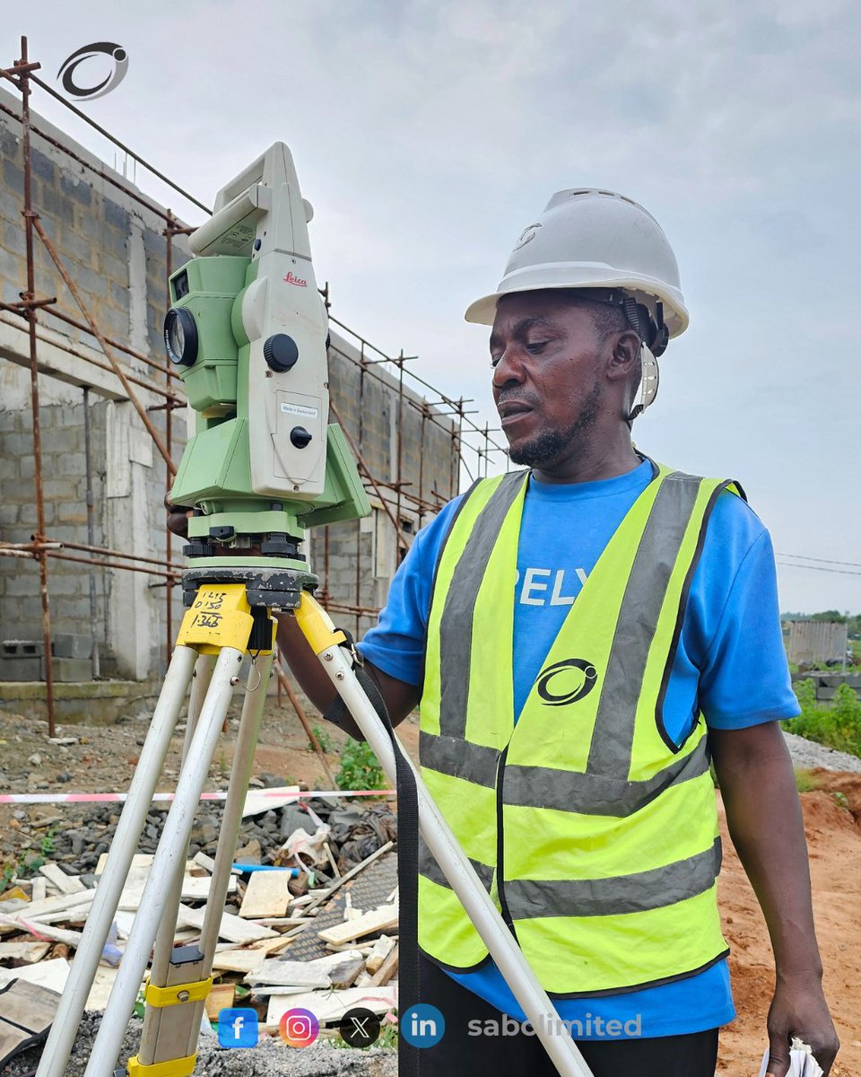 Precision matters. Our #EquipmentSpotlight is on the Total Station, a high-tech surveying tool that ensures every measurement is accurate from day one. #SABCConstruction #TotalStation #ConstructionTech