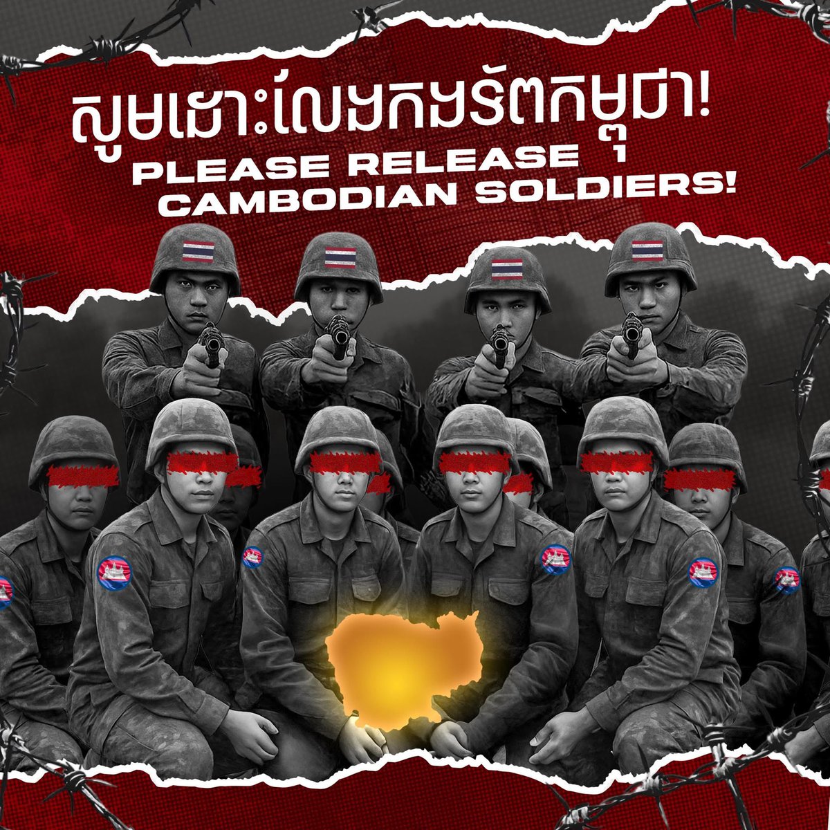 tan_kimsour's tweet photo. Release our soldiers https://t.co/hzpE8vOyta