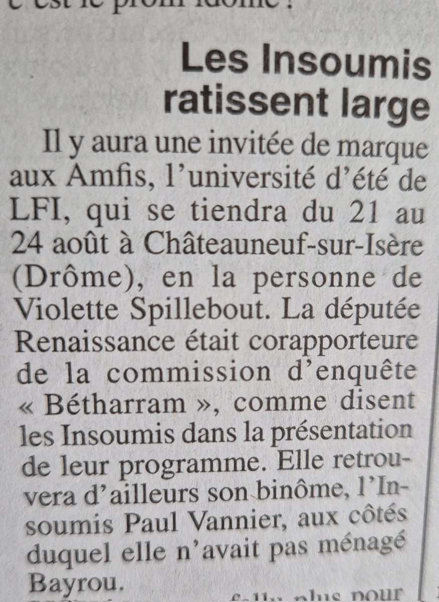 mauricedecroix's tweet image. Si l'on en croit le @canardenchaine , la députée lilloise macroniste @VSpillebout qui lorgne le Beffroi de #Lille chercherait des soutiens à  l'extrême gauche faute du veto du #MOdem.  Pas gagné