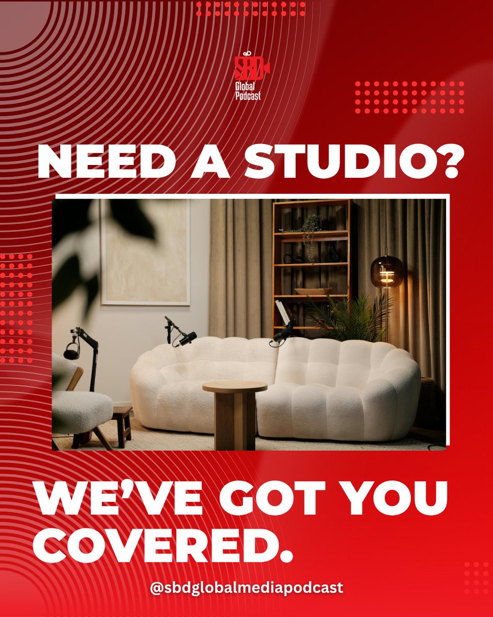 SbdGlobal's tweet photo. If you’ve been waiting for a sign to start your podcast — this is it. 🎙✨
Your voice matters. Your story matters. Your audience is out there waiting.
Here’s why you should start today… 🔴 #SBDGlobalPodcast https://t.co/745bEXWLxc