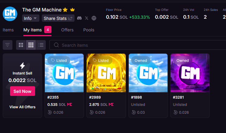 blackl1st's tweet photo. @TheGmMachine holding 4 since mint event, not eligible, Why? https://t.co/puSOQxU76H