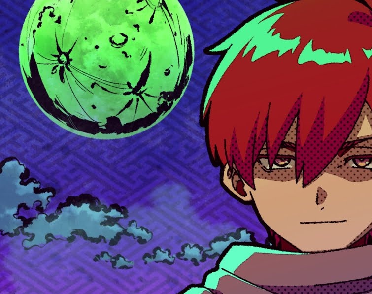 やばい月と髪のハイライトの色があまね色すぎる