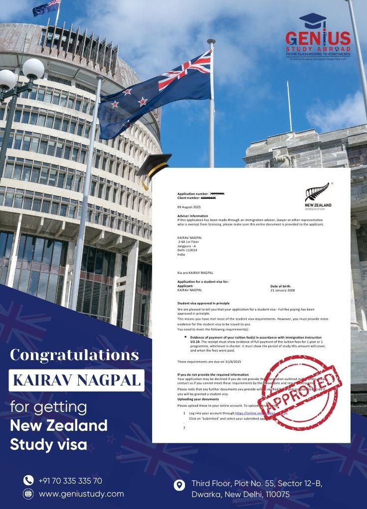 study33990's tweet photo. 🎉 Big Congratulations to Kairav Nagpal 🎉
Your dream of studying in New Zealand is now a reality! 🇳🇿📚

📞 +91 70 335 335 70
🌐 https://t.co/tAb35k0j3A

#geniustudyabroad #newzealandvisa #studyabroadsuccess #visasuccess #studentvisaexperts #beststudyabroadconsultants https://t.co/ewM92hGjIS