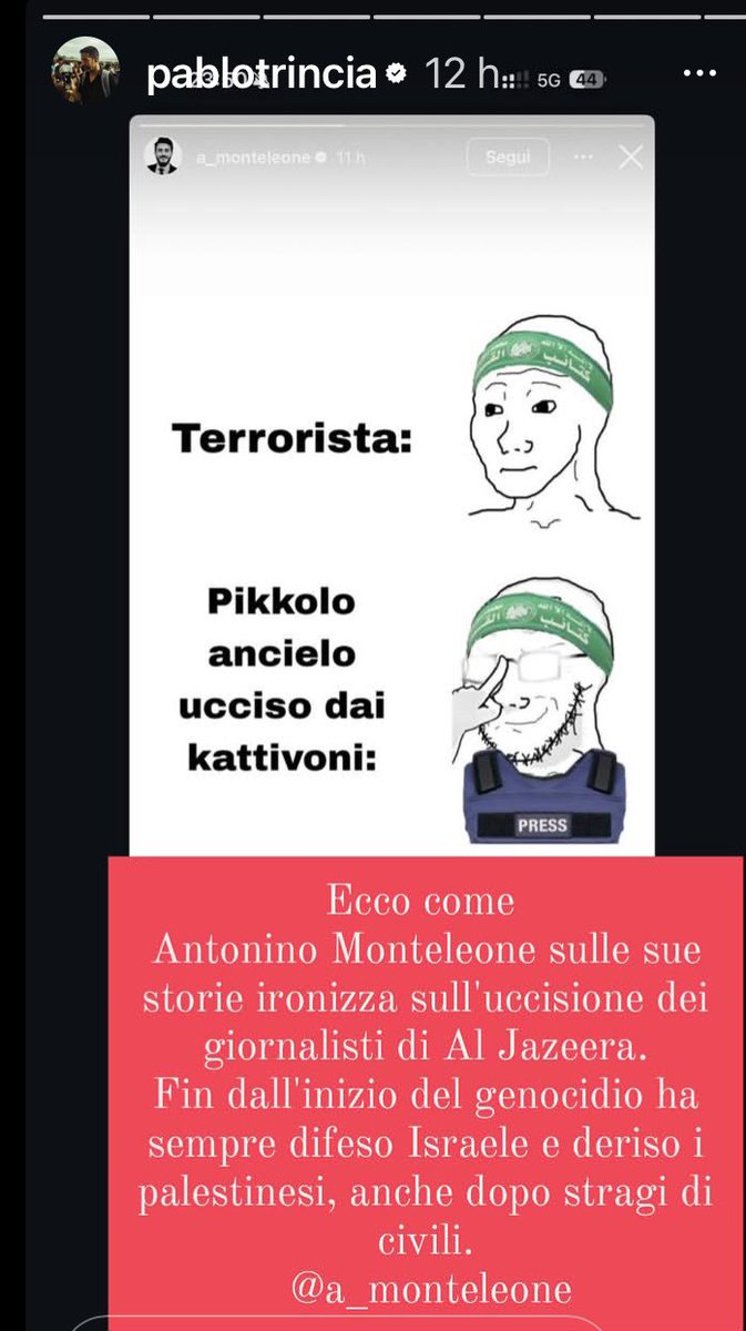Moonlightshad1's tweet image. Lo schifo spiegato bene.
La Rai, con i nostri soldi,paga decine di migliaia di euro di stipendio a questo fallito che per mettersi in mostra ha bisogno di fare queste cose.
E i colleghi, con e senza virgolette, a parte rare eccezioni tacciono e acconsentono.