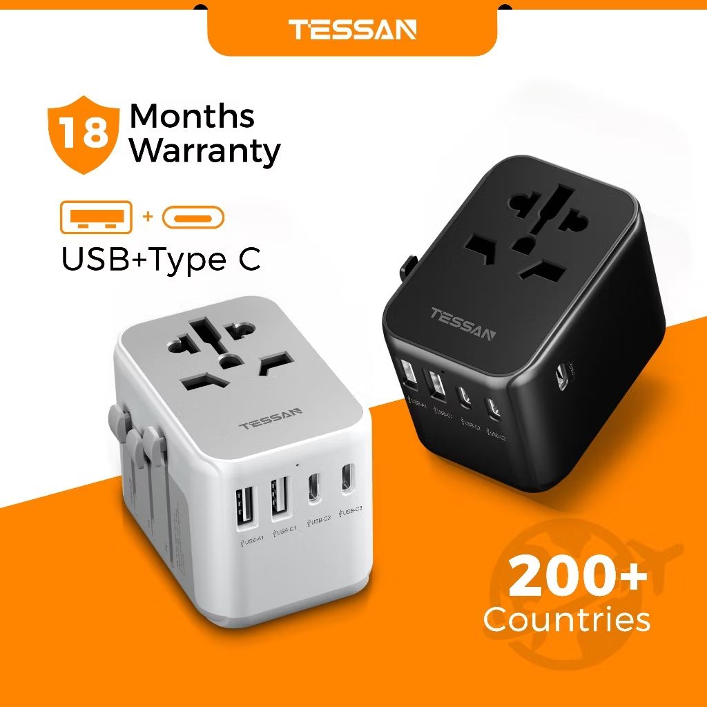 Yichiban2's tweet photo. Check out TESSAN Universal Travel Adapter with USB+Type C,International Plug Charger Adaptor for TH KR ID TW for RM39.15 - RM299.99. Get it on Shopee now! https://t.co/KMJah9xYsO https://t.co/bNX9sfgLkz