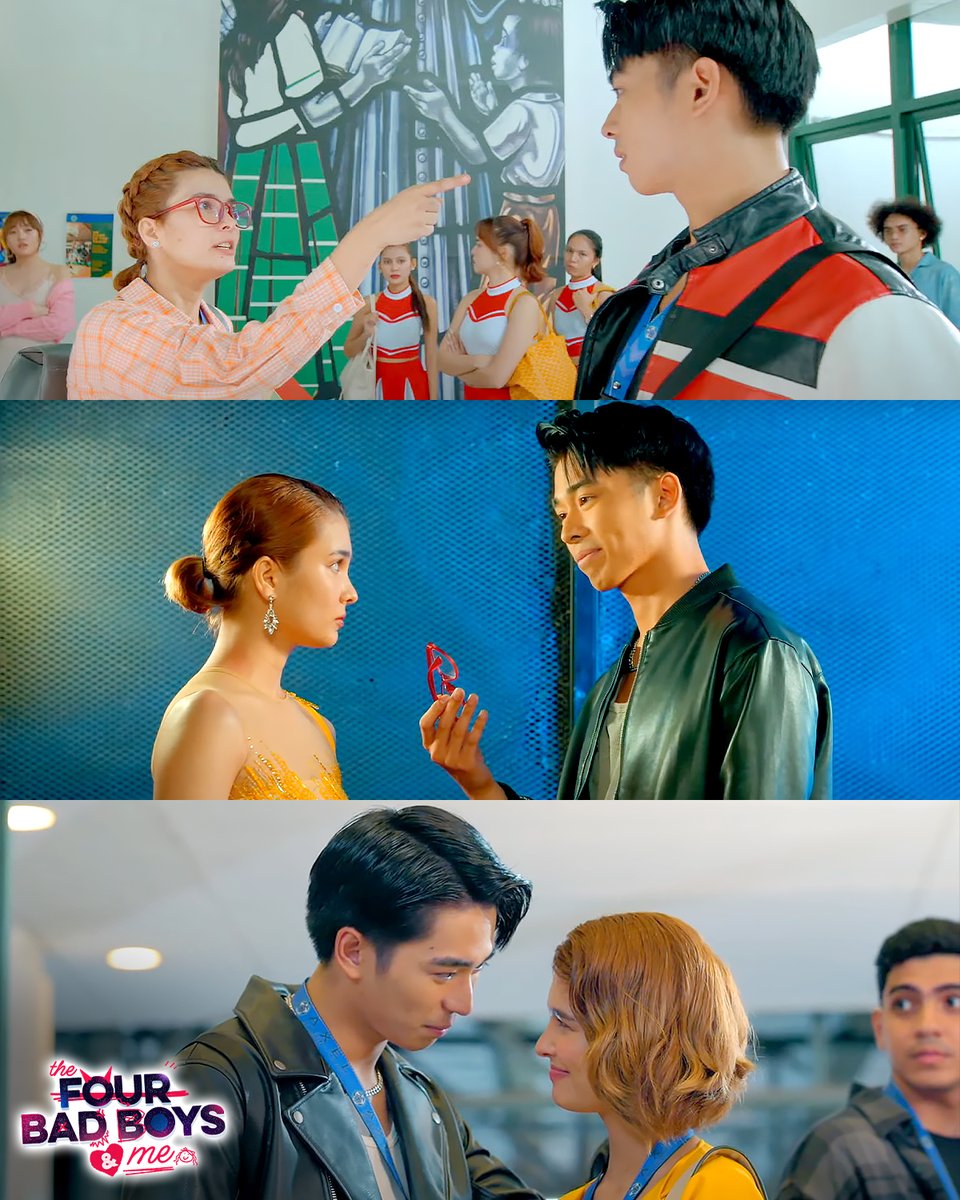 ABSCBN's tweet photo. From “THIS IS WAR” 😤

To this is LOVE 🥰

The #JeyDice love story is a rollercoaster of kilig and emotions! Watch #TheFourBadBoysAndMe HERE:
🔗https://t.co/EWwCOSYCp5

#TFBBAM https://t.co/l1PTiTfH6V