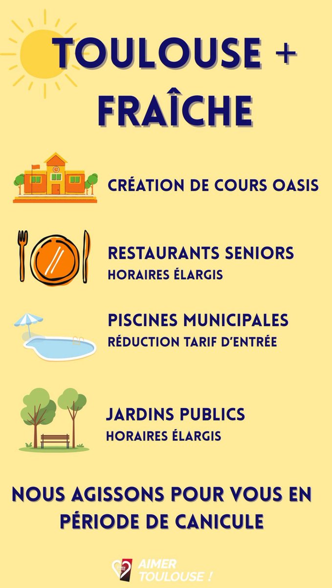 Arènes Romaines, Ancely, Saint-Martin du Touch, Purpan : on agit pour la fraîcheur ! 
✅ Pergola végétalisée au parc Fleurance
✅ Extension des horaires restaurant seniors d'Ancely
🌳 Végétalisation 
Agir pour un quartier toujours + vivable, même en période de canicule !