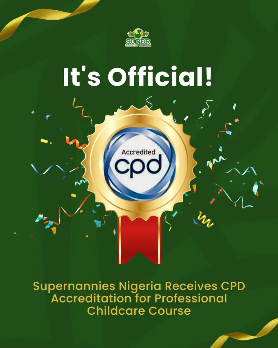 supernanniesng's tweet image. This is more than a certificate,  it’s your passport to professional opportunities worldwide. 

Join the first CPD-accredited class now.
 Click the link in bio or Call/WhatsApp: +234 708 831 3123

#SupernanniesNigeria #CPDAccredited #ProfessionalNanny #GlobalCertification