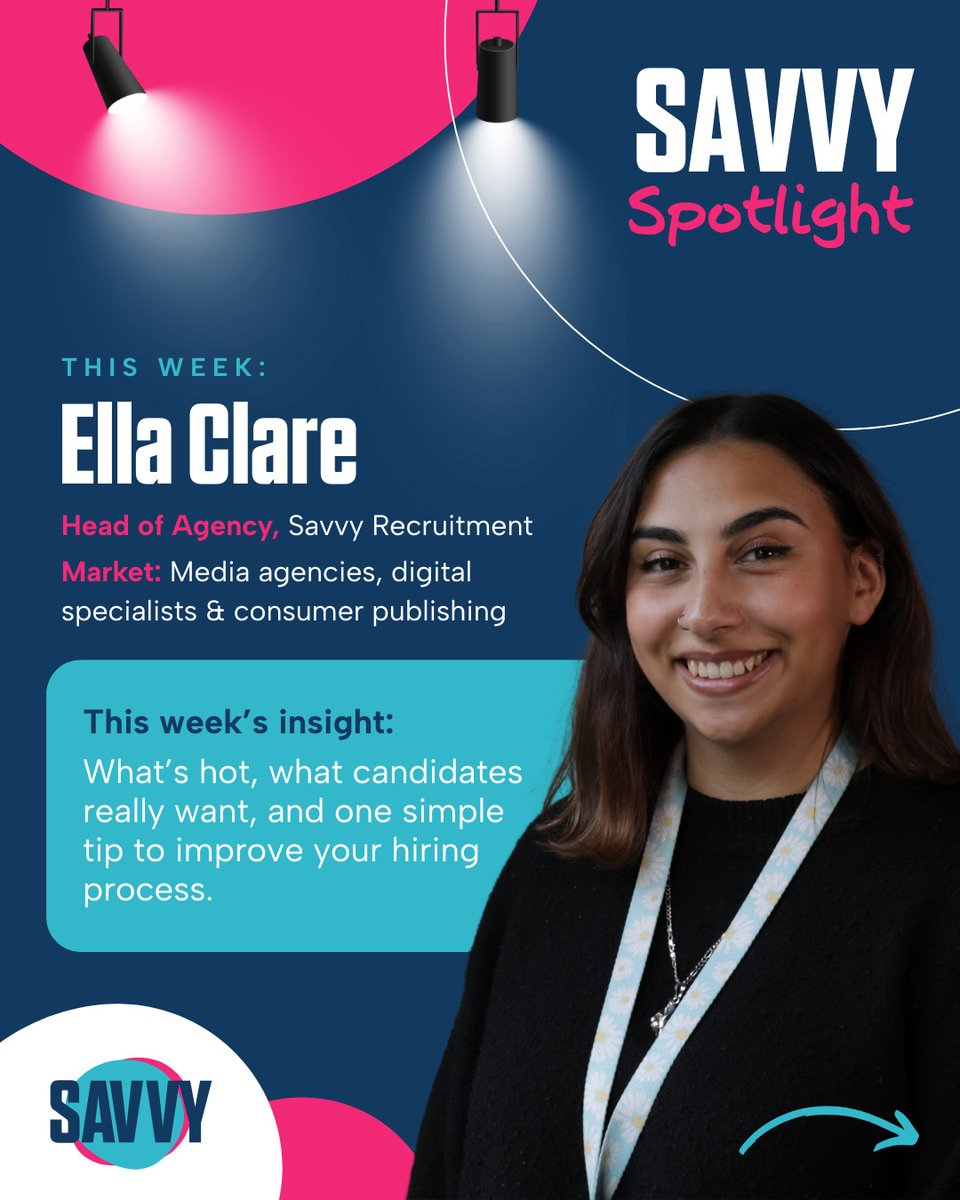 SAVVYmediaRec's tweet photo. ✨ Meet Savvy Spotlight! Weekly insights from our Recruitment Specialists.

This week, Ella Clare shares 2025 trends in PR, Paid Media &amp; publishing.

Hiring or job hunting? Contact 📩ella@savvyrecruitment.com

#SavvySpotlight #RecruitmentInsights https://t.co/2Dde3uWWW0