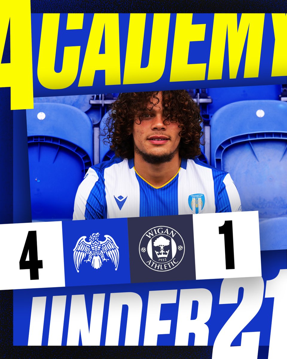 A perfect start for our U21s last night, opening their PDL campaign with an emphatic 4-1 victory over Wigan Athletic at the JCS.

Connolly, Lisbie, Martin and Evans were all on target in a commanding performance. 

Next up: Huddersfield away on Tuesday.

#ColU | #WeAreUnited