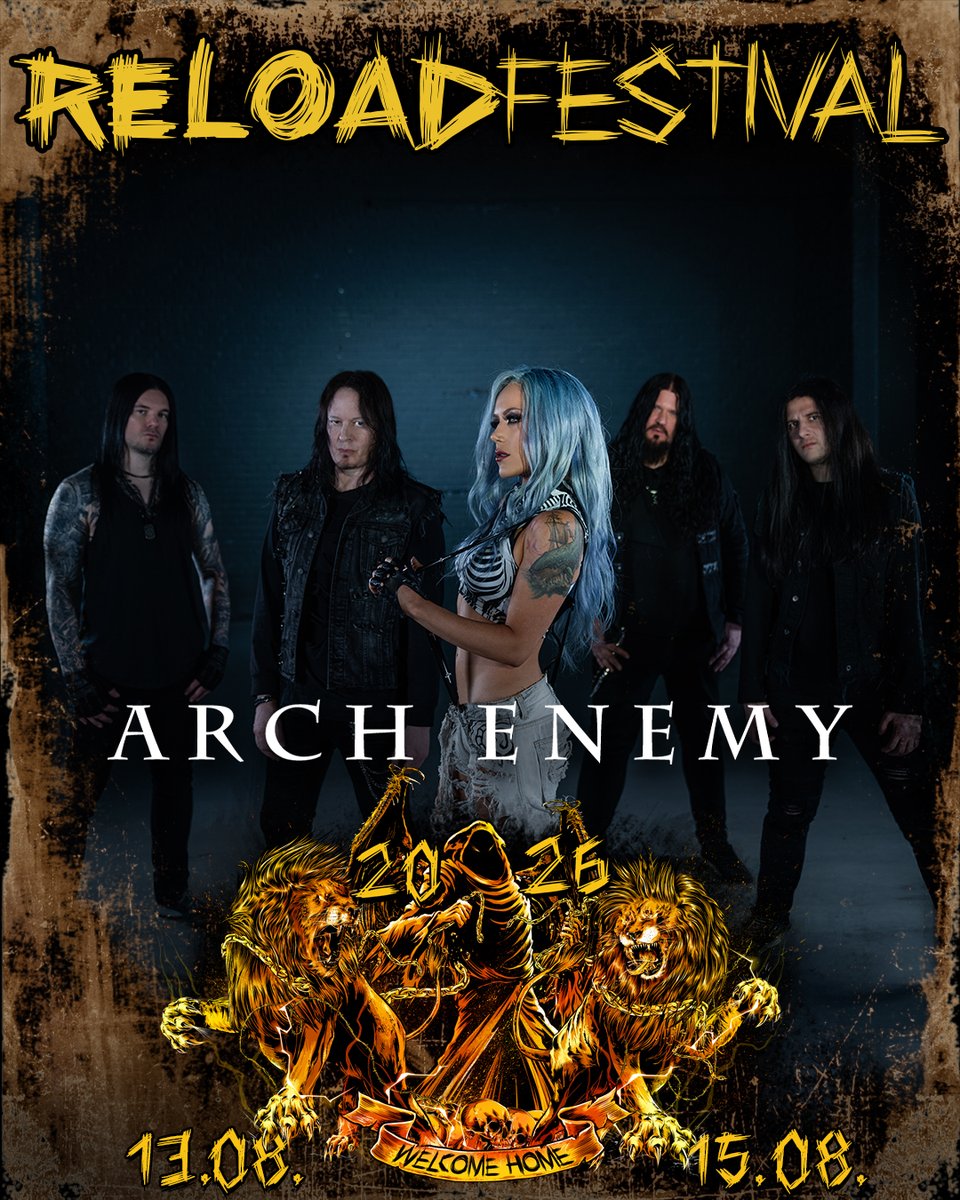#Germany! We're super excited to return to #ReloadFestival in 2026! See you there!
Tickets: reload-festival.de/tickets
#archenemy #live #tour #festivals