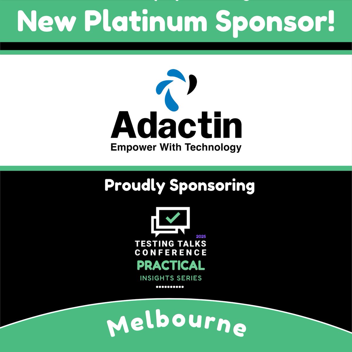 We’re excited to announce Adactin as a Platinum Sponsor for Testing Talks Conference Melbourne 2025!
 
Learn more about Adactin adactin.com

#TestingTalksConference