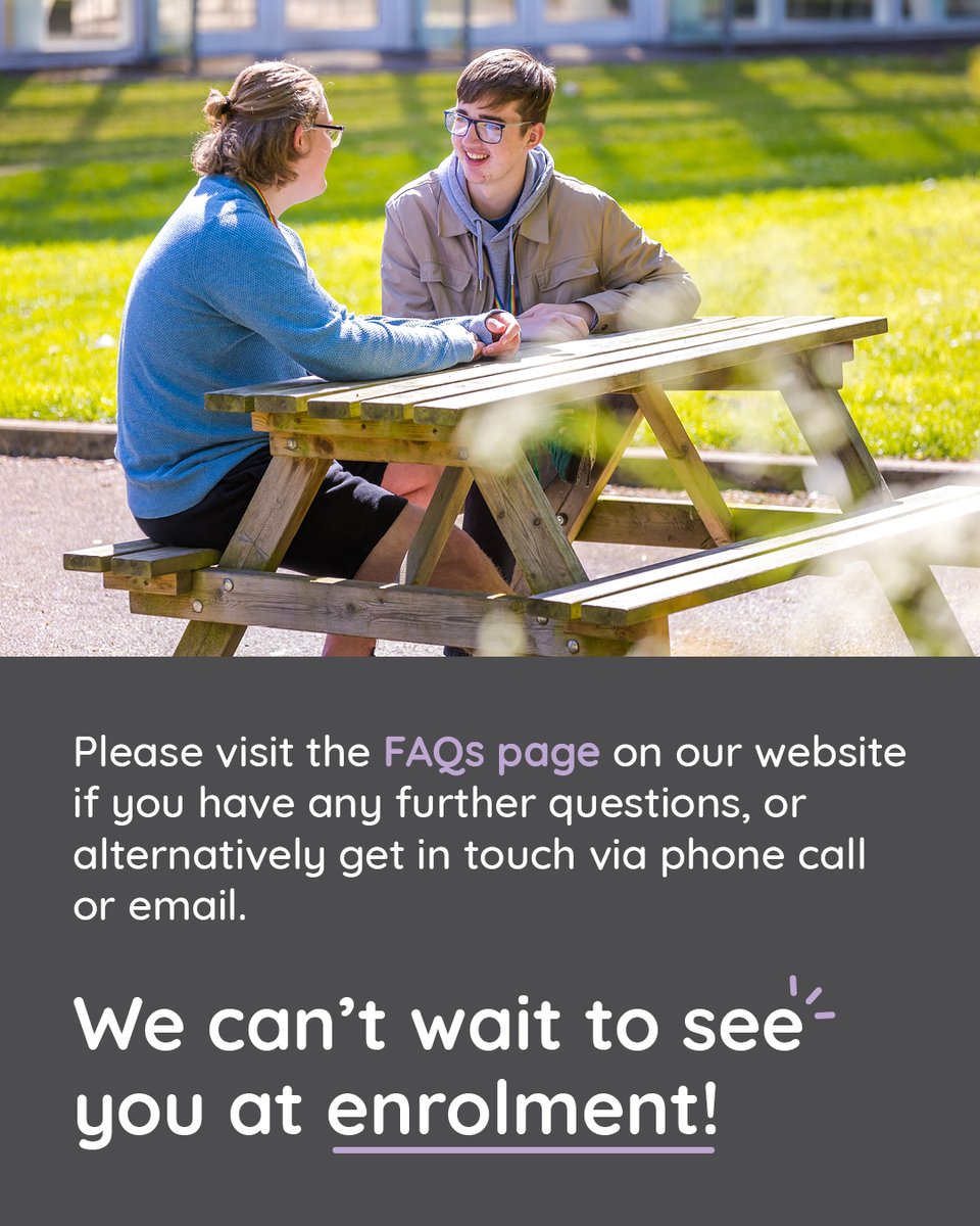 🎓 Enrolment is just around the corner - and we’re here to answer your top questions!

Wondering what to bring? When you'll get your timetable?

Let’s make enrolment stress free, we can’t wait to welcome you! 🥳

Find out more here ➡️ orlo.uk/gaZcH