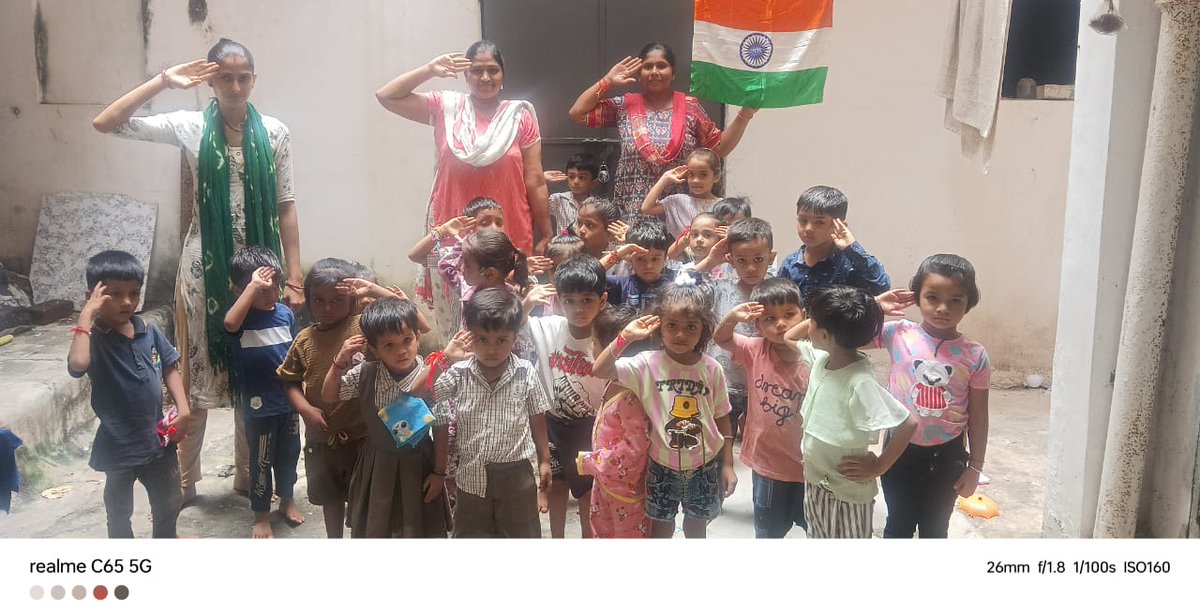 ઘટક 03 ના વિવિધ આંગણવાડી કેન્દ્રો માં "હર ઘર તિરંગા" ઉજવણી.