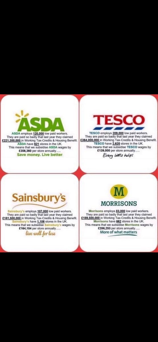 You know that Universal Credit directly subsidies supermarket profits right? 

If you have received a shareholder dividend from a supermarket you too have received Universal Credit.