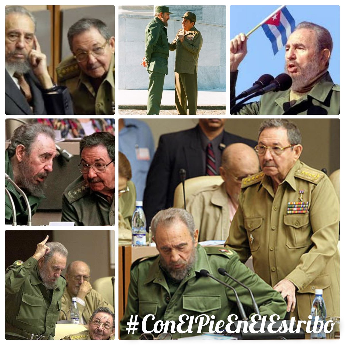 Raúl expresó: "Fidel es Fidel" 
(...) es insustituible y el pueblo continuará su obra cuando ya no esté físicamente. Aunque siempre lo estarán sus ideas, que han hecho posible levantar el bastión de dignidad y justicia que nuestro país representa".
#ConElPieEnElEstribo