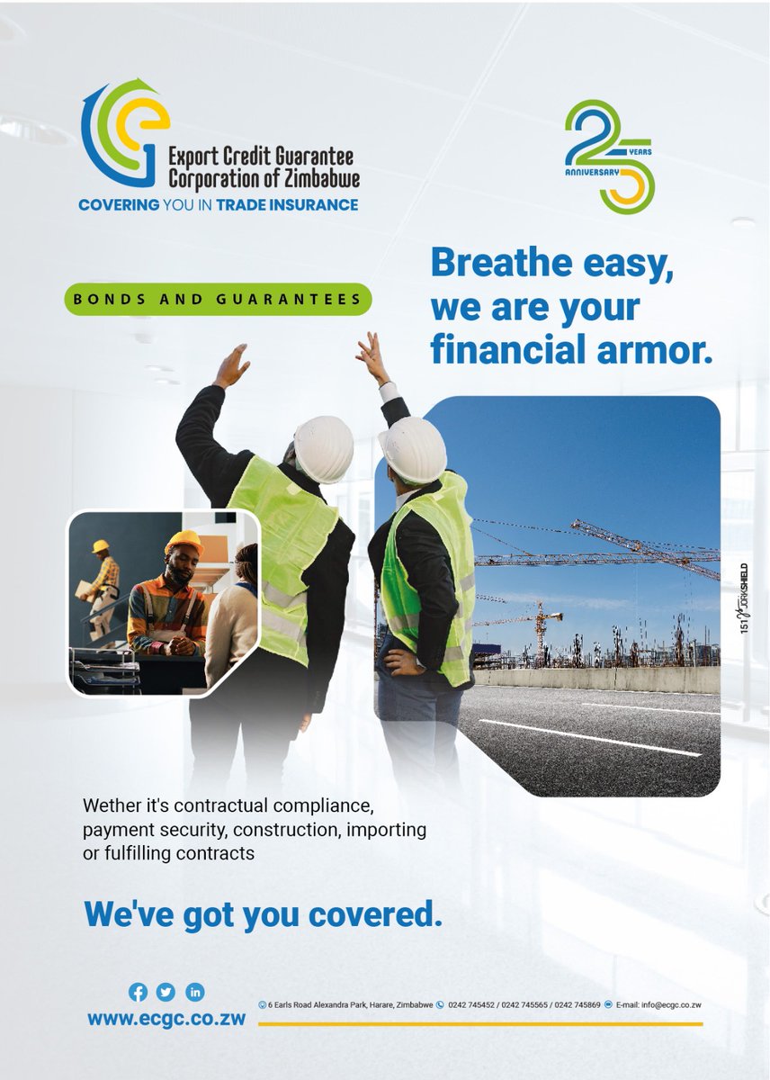 t is essential for you to have a trustworthy partner at every stage of your business journey. That’s why <a href="/credit_export/">Export Credit Corporation Of Zimbabwe</a>  offer a comprehensive range of bonds and guarantees, designed to give you the support you need to move forward with confidence.