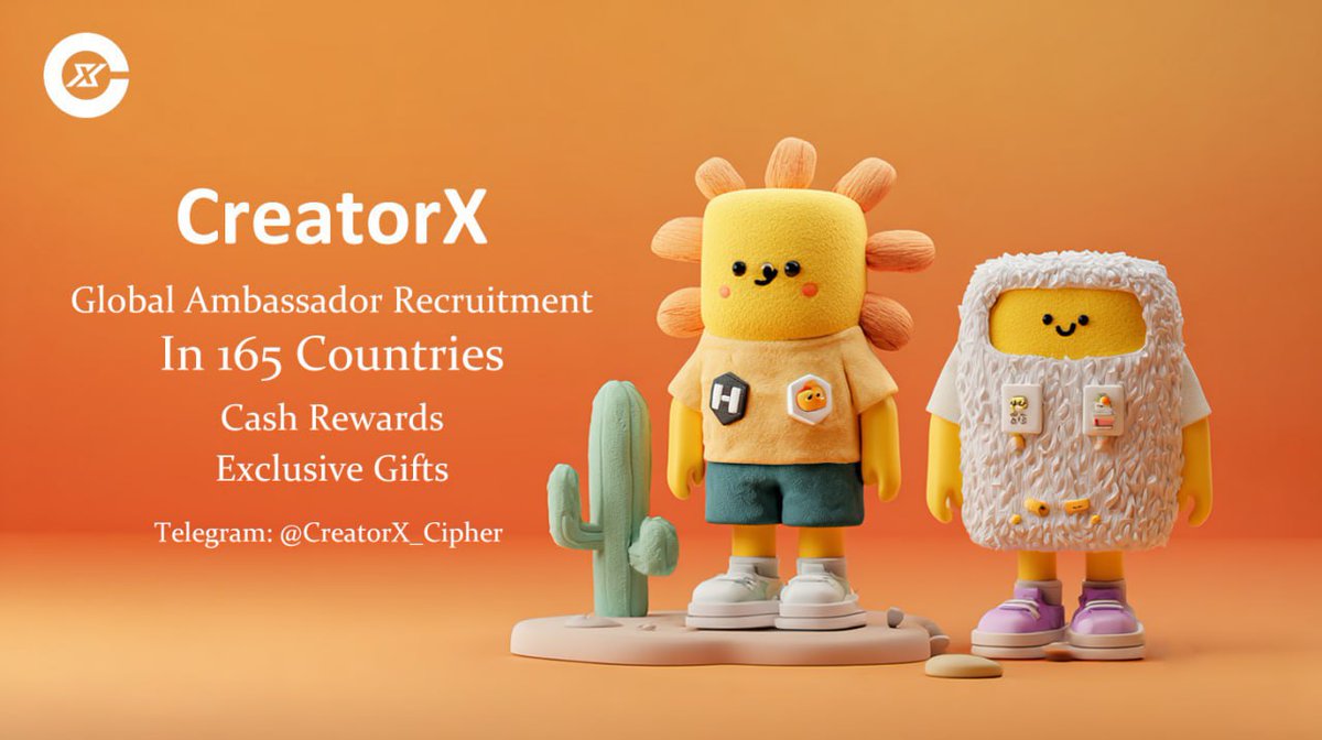 CreatorX is recruiting national ambassadors in 165 countries/regions. Refer a KOL you know to CreatorX and earn $200 <a href="/CreatorXinc/">CreatorX</a> 

✅ Over 10K followers on X
✅ Familiar with cryptocurrency
✅ Fluent in English

For referrals, please contact us on Telegram: @polymathuniversata