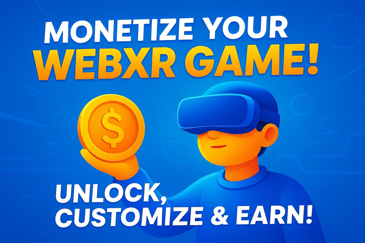 How to Monetize Your WebXR Game with In-Game Sales — TL;DR (with a wink):

So, you’re building a WebXR game and want it to actually pay the bills (or at least fund your coffee habit)?

Start simple:
· Cosmetic upgrades 🎨
· Progression unlocks 🏆
· A sprinkle of premium boosts 💎